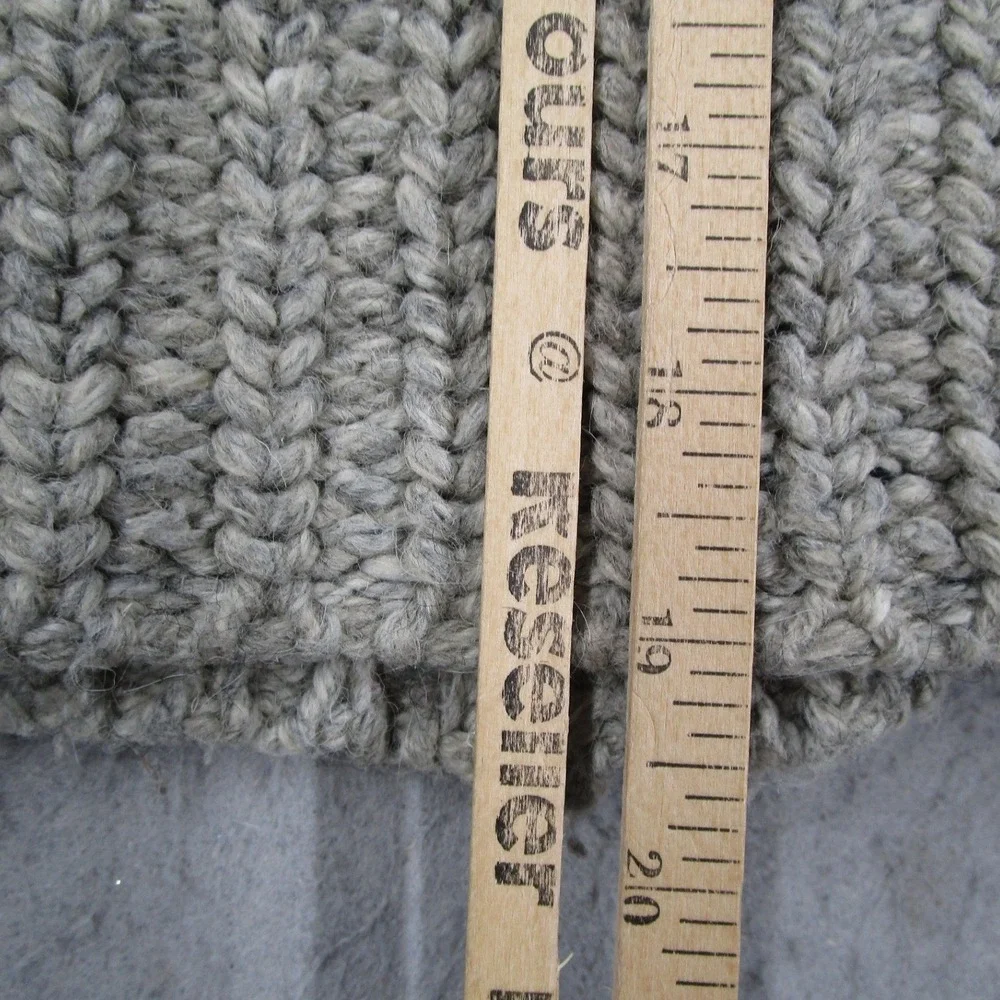 Abercrombie Fitch Sweater Women Small Gray Wool Blend Chunky Knit Cardigan Y2K - Picture 7 of 9